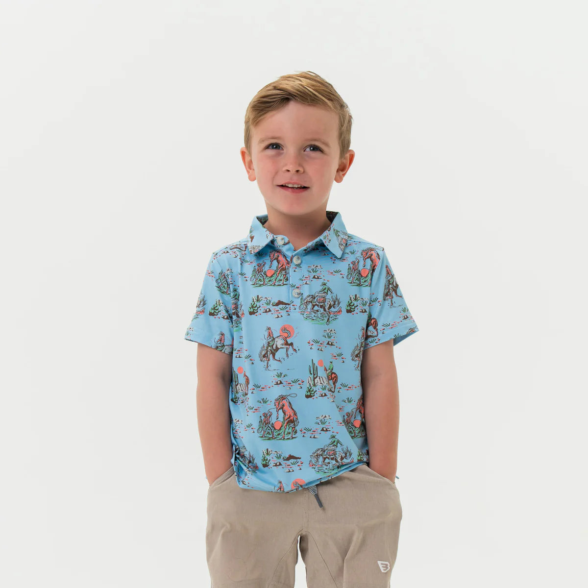 Youth Polo - Cowboy Up Blue