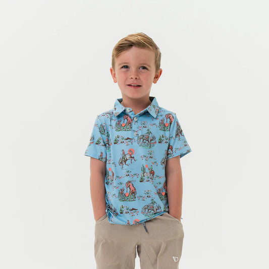 Youth Polo - Cowboy Up Blue