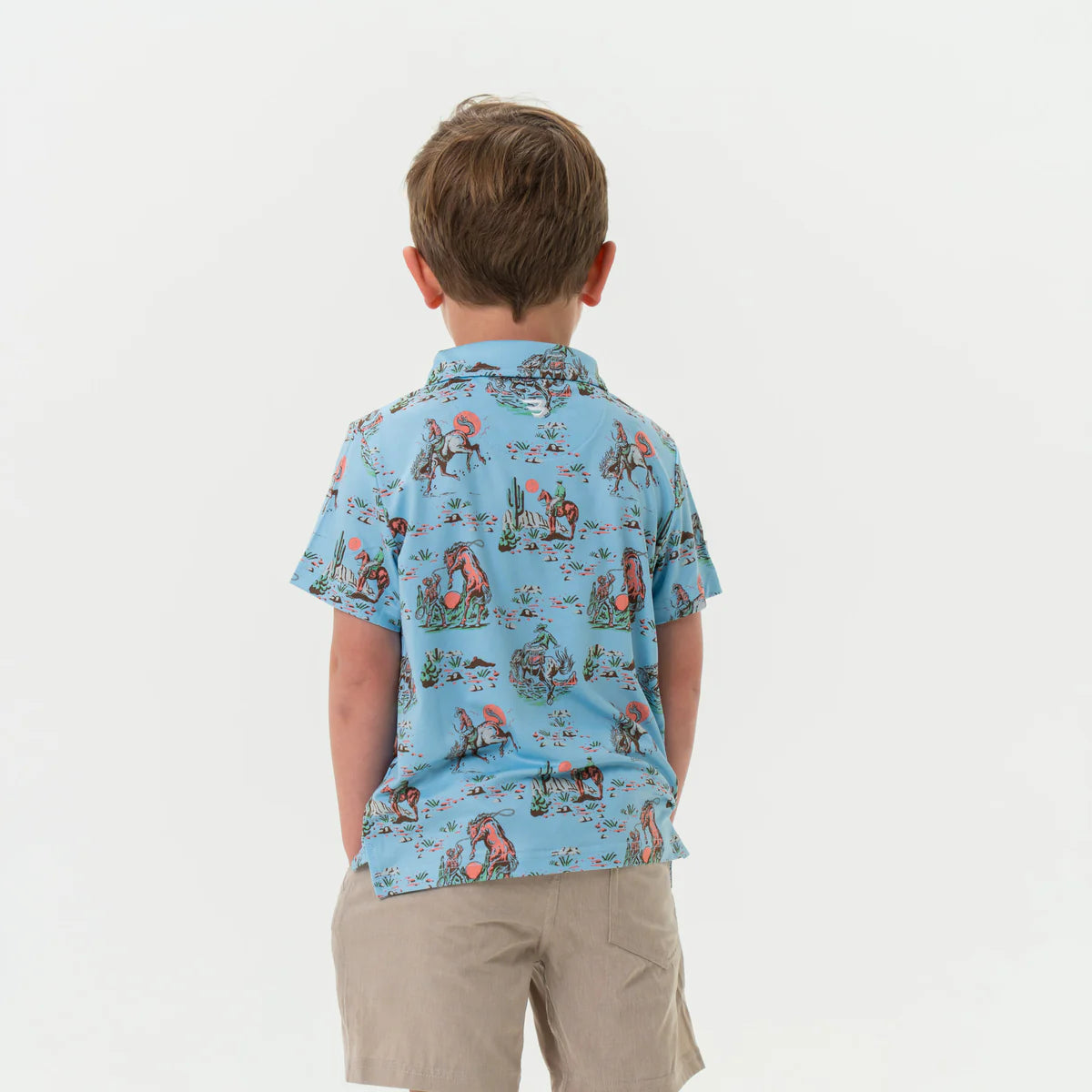 Youth Polo - Cowboy Up Blue