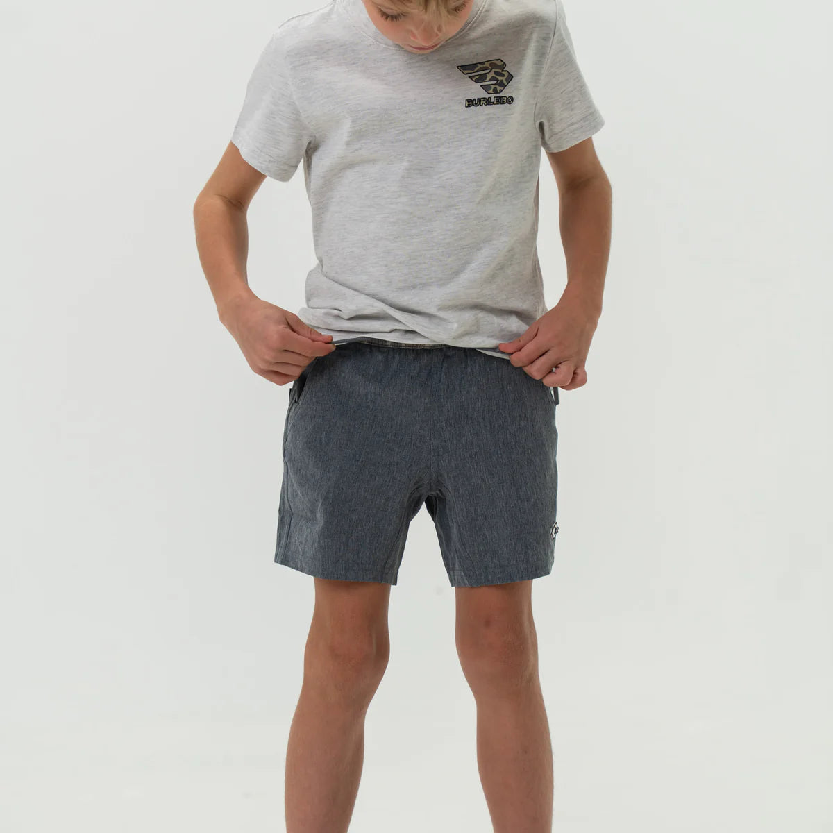 Youth Athletic Short - Grizzly Grey - Deer Camo Liner