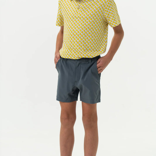 Youth Everyday Short - River Rock Grey - Deer Camo Pocket