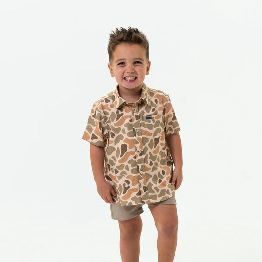 Youth Performance Button Up - Venado Camo