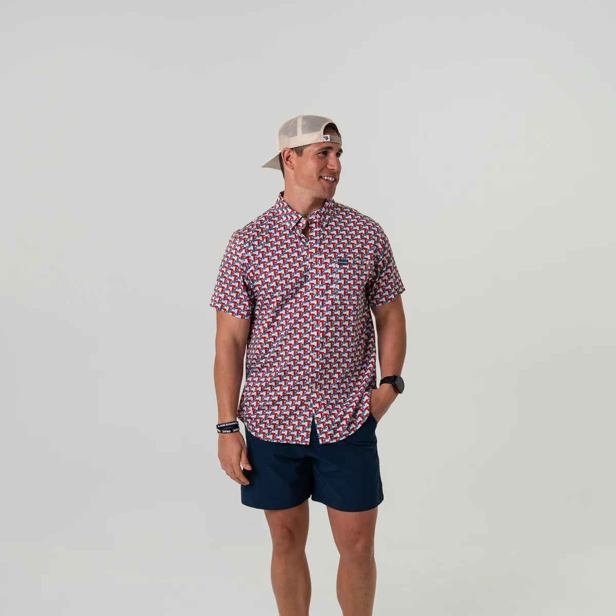 Performance Button Up - Texas Flag