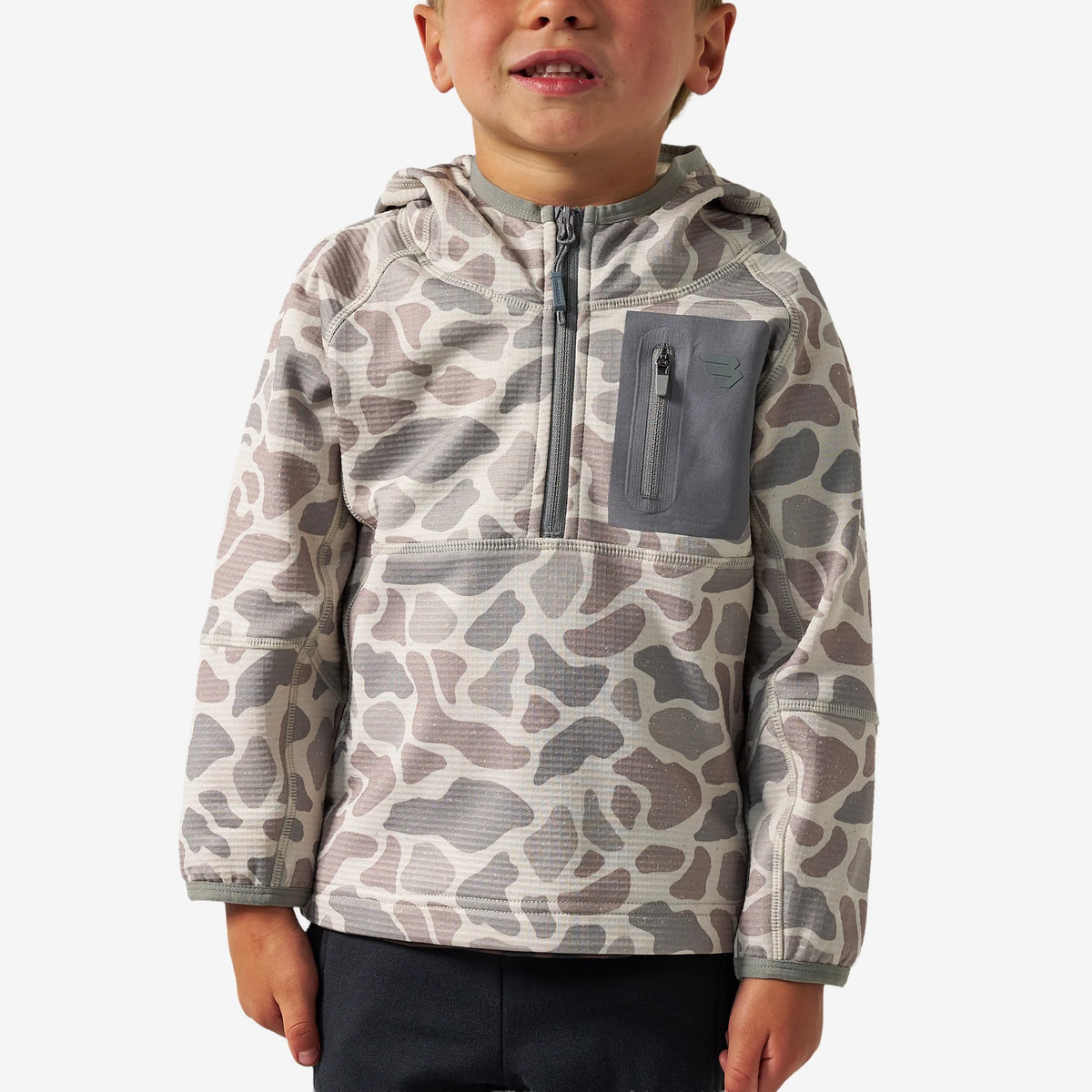 Youth Blaze Tech Q-Zip - Classic Deer Camo