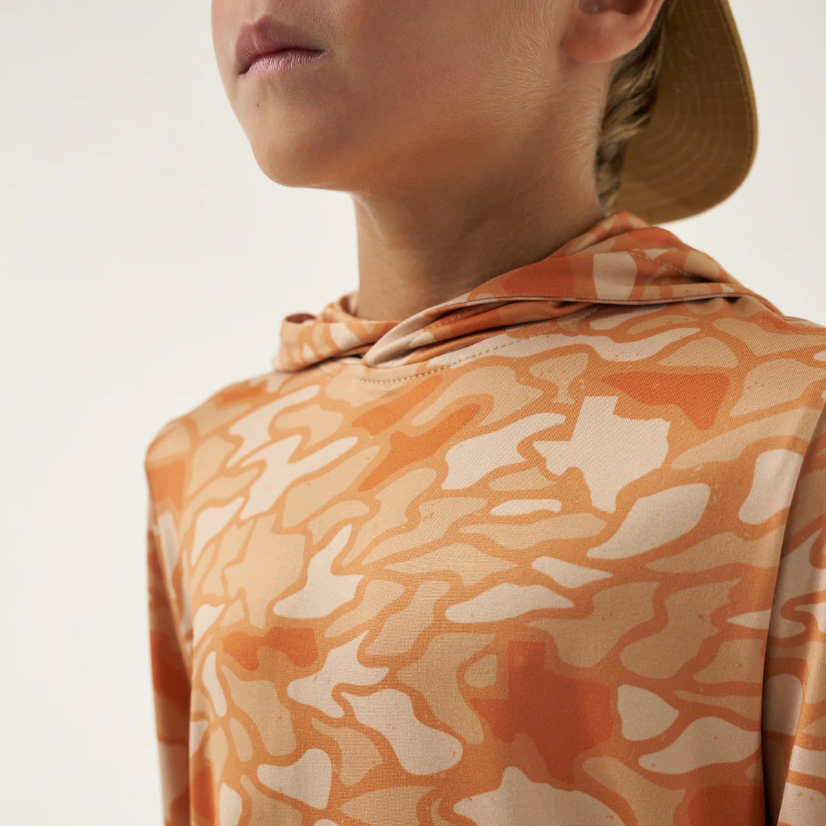 Youth Performance Hoodie - Orange Texas Camo