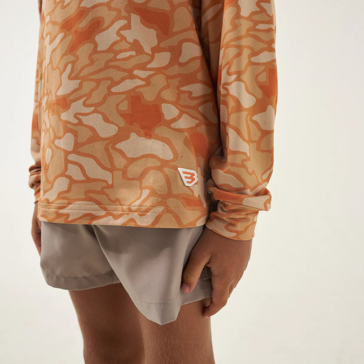 Youth Performance Hoodie - Orange Texas Camo