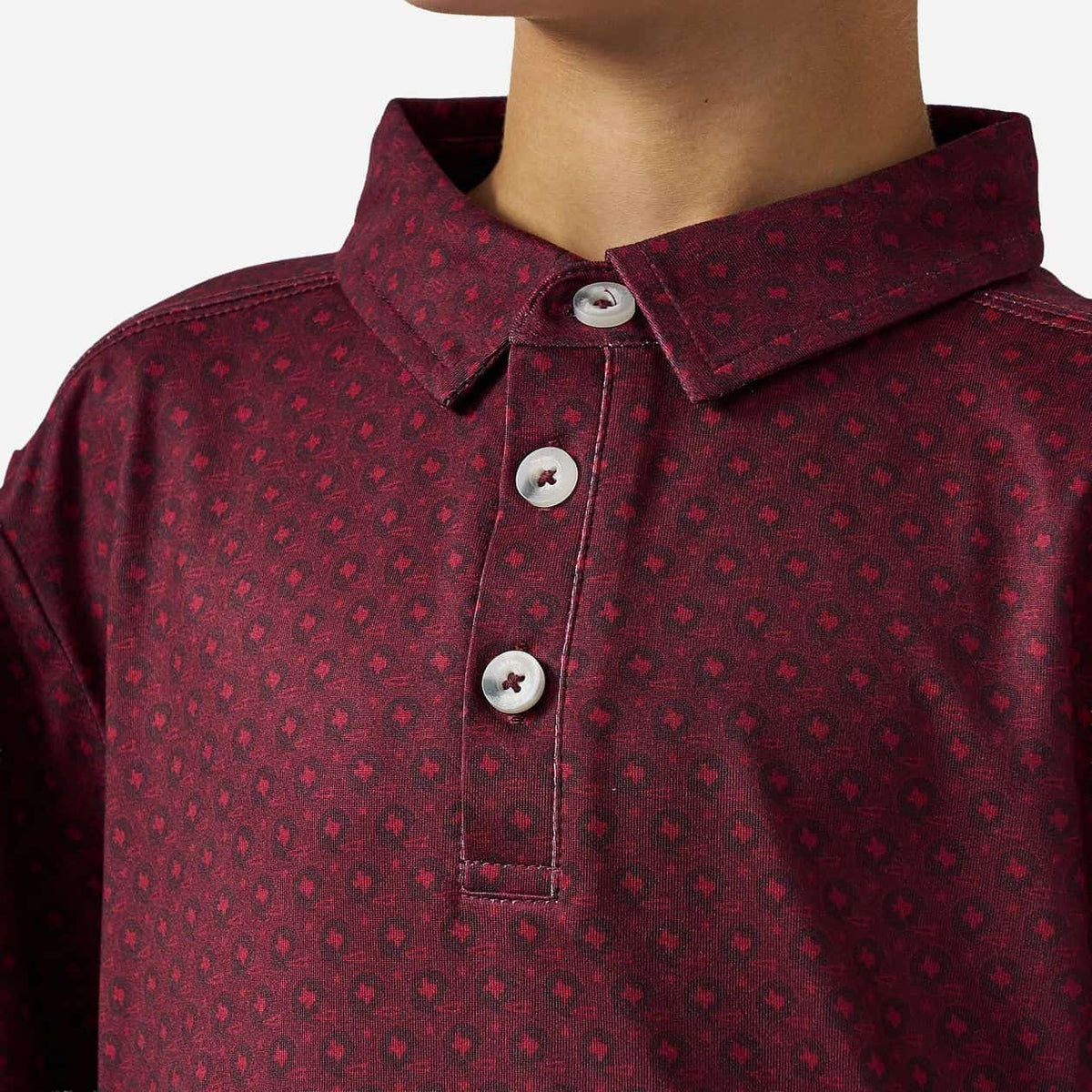 Youth Polo - Vintage Helmets - Maroon