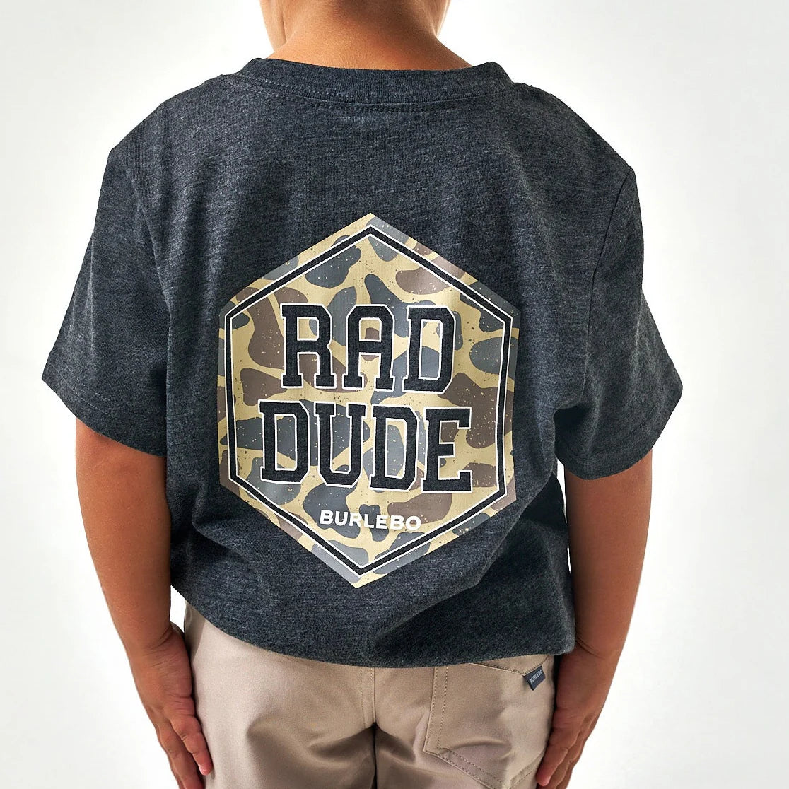 Youth Tee - Rad Dude - Dark Heather Grey