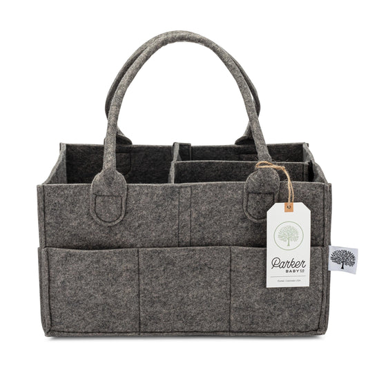 Diaper Caddy in Peppercorn - Large (16 x 10 x 7")