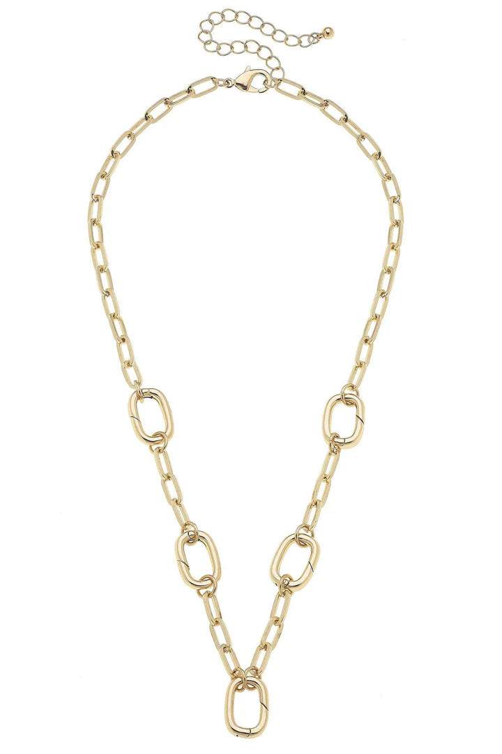 Avery Multi-Charm Collector  Necklace Base in Shiny Gold