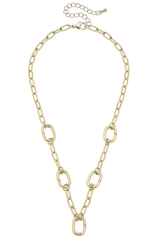 Avery Multi-Charm Collector  Necklace Base in Shiny Gold