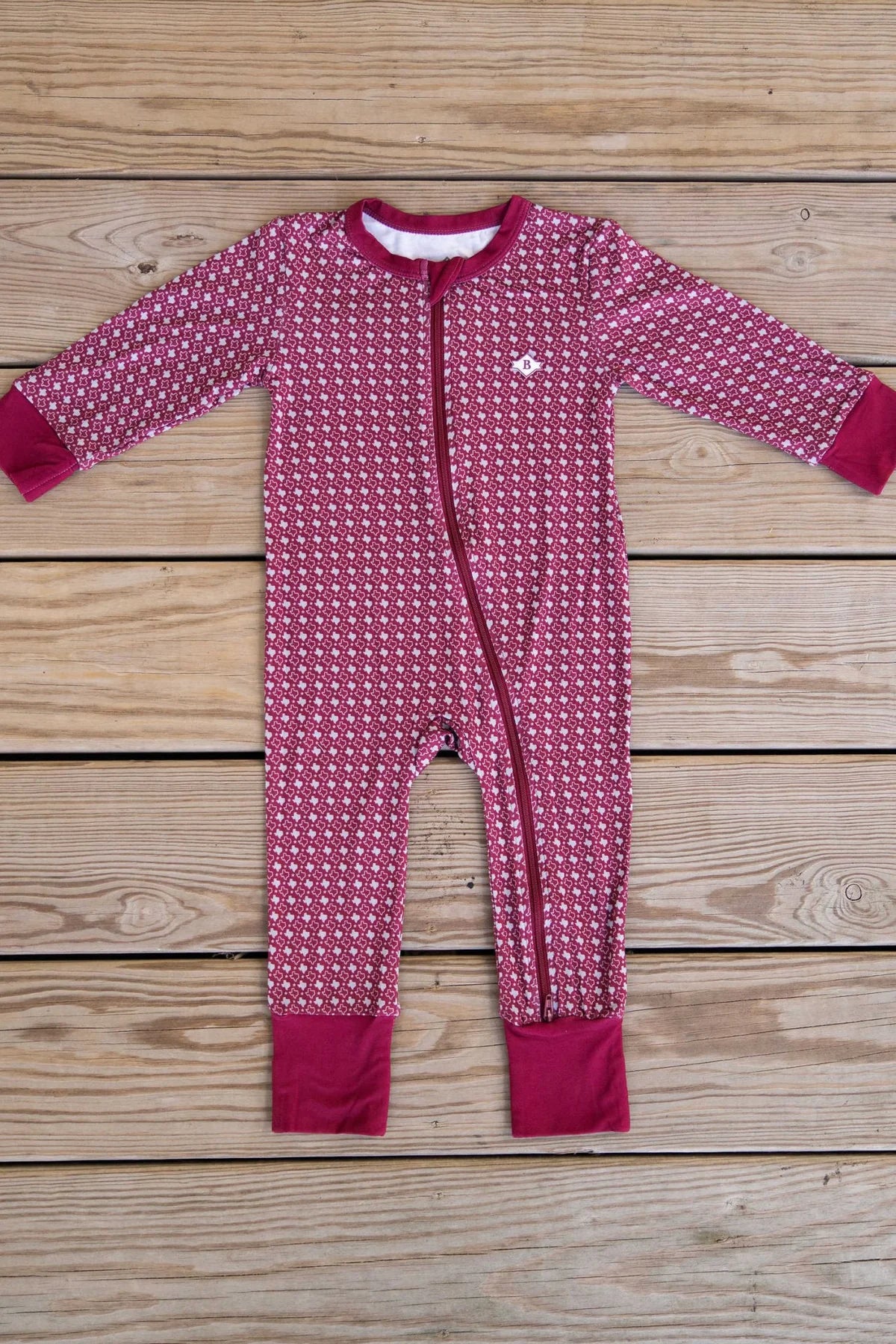 Baby Zip Up - Texas Maroon