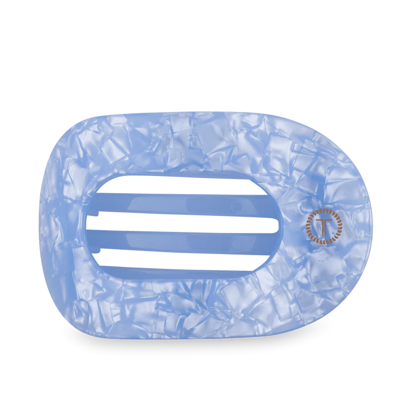 Flat Round Hair Clip | Large | Blue Lagoon