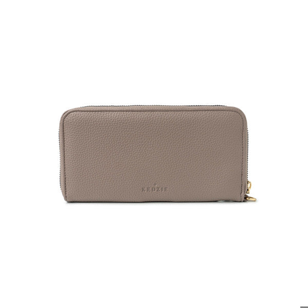 Kedzie Eclipse Zip-Around Clutch (Gray)