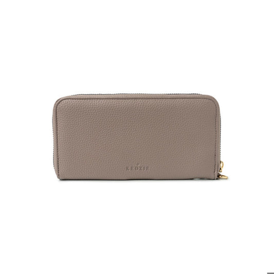 Kedzie Eclipse Zip-Around Clutch (Gray)