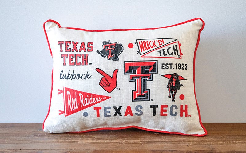 Texas Tech Collegiate Cluster Pillow