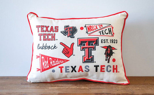 Texas Tech Collegiate Cluster Pillow