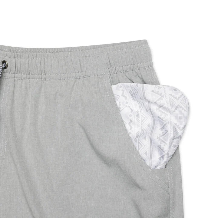 Athletic Short - Light Grey - Grey Aztec Liner 7"