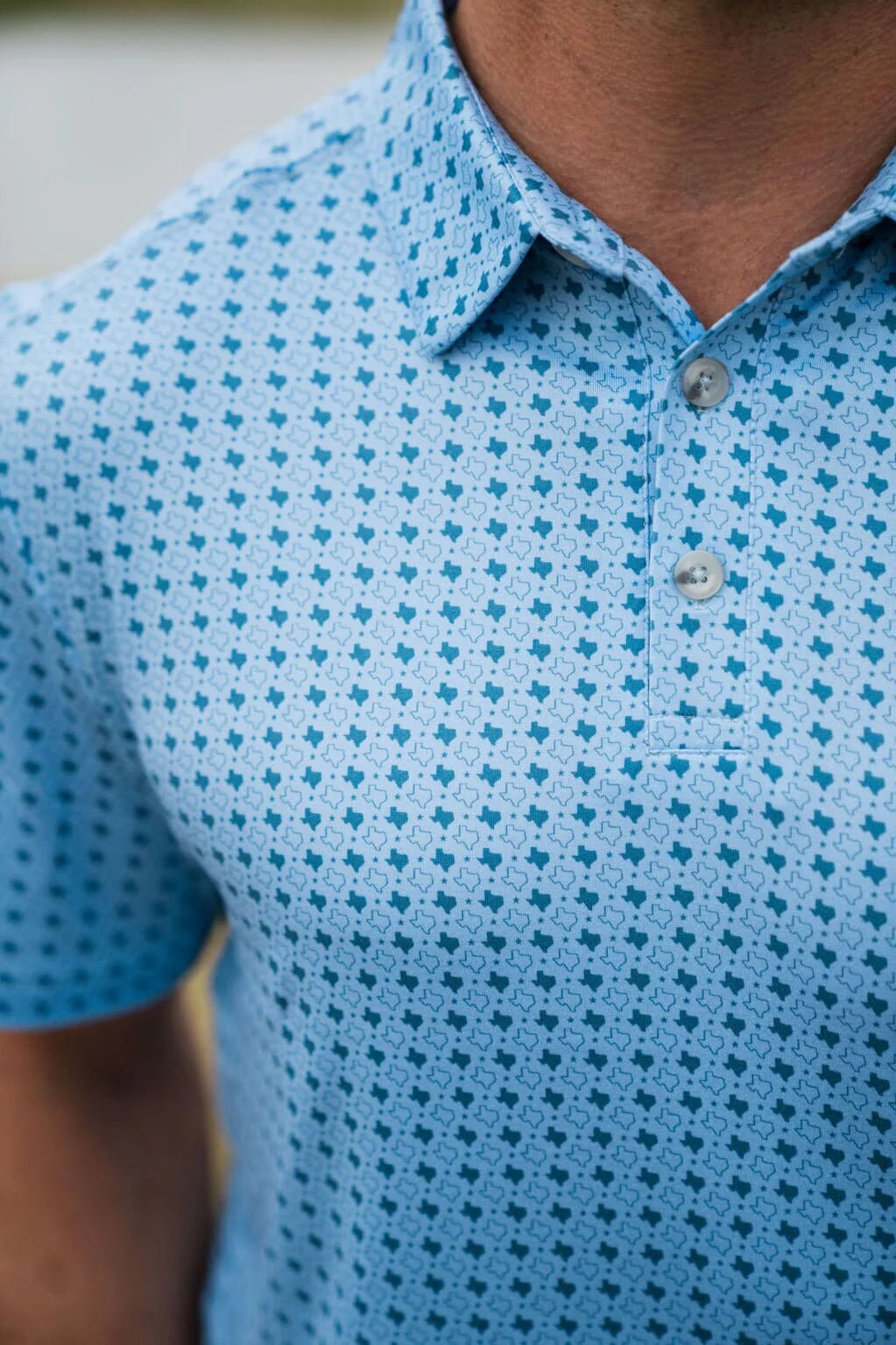 Performance Polo - Texas Light Blue