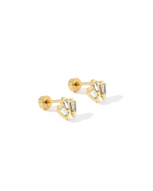 Demi Gold - Screwback Stud Earring