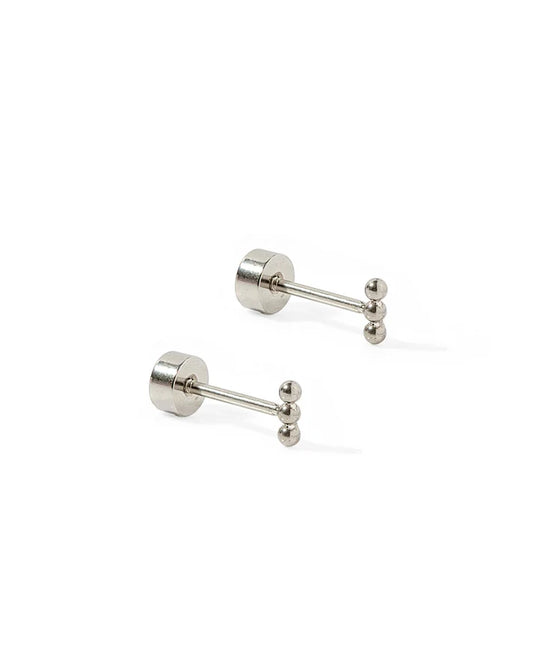 Tally Silver - Screwback Stud Earring