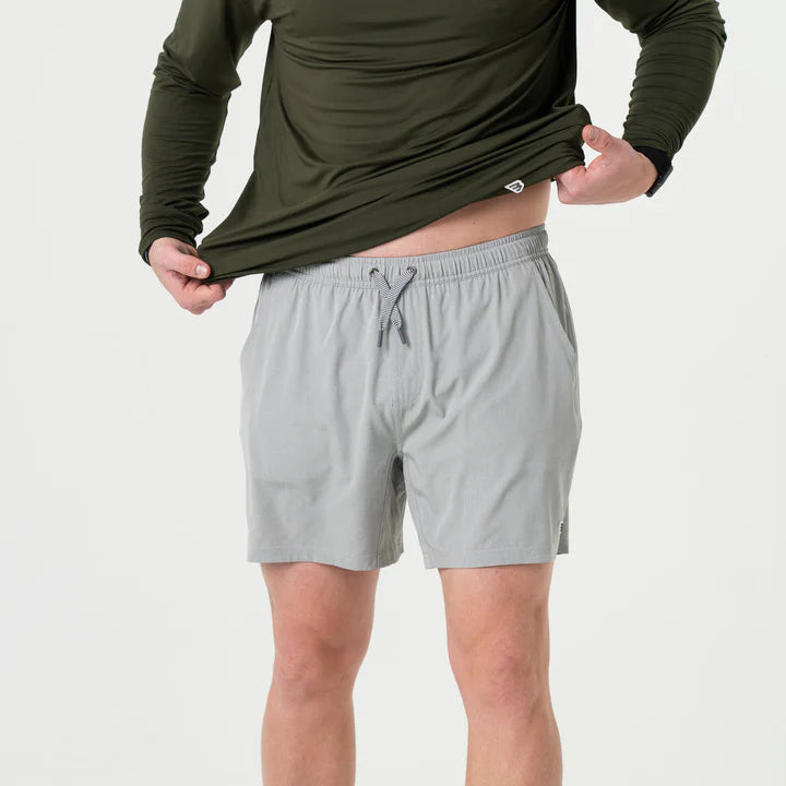 Athletic Short - Light Grey - Grey Aztec Liner 7"