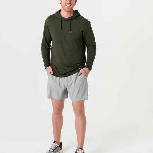 Athletic Short - Light Grey - Grey Aztec Liner 7"