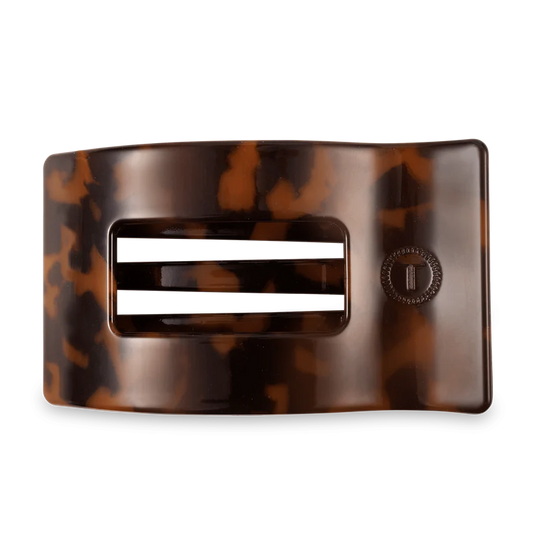 Flat Rectangle Hair Clip | Large | Tortoise