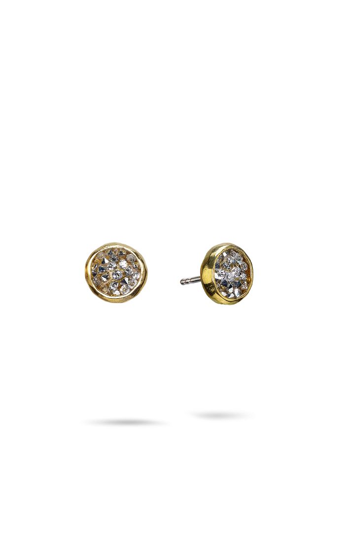Kristal Dome Stud Earrings