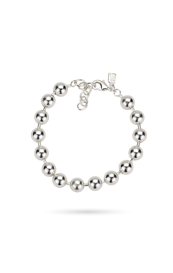 Foundry Ball Bracelet - Silver Plate : 7"